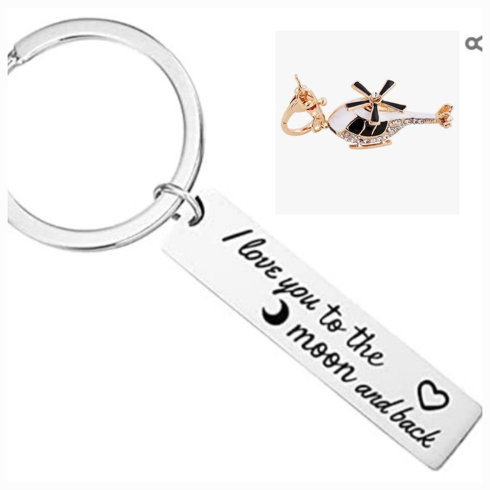 3 Keychain Set with text New $18